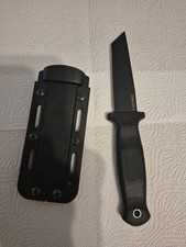 DEM09646 Demko Armiger 4 80CrV2 Black Tanto Blade Plastic Rubber Handle Kydex Sh