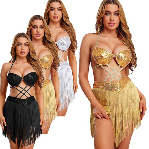 Damen pailletten tanzkleid - de,