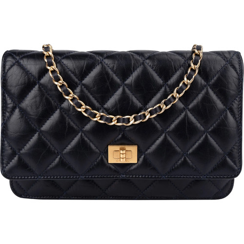 Chanel crinkled navy - crinkled, 2.55