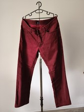 Herren Jeans In Rot Von Hattic 85 cm Schrittlänge Mit Auswascheffekt
