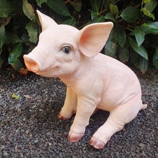 Gartenfigur Schweine Figur