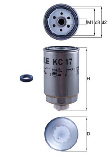 Kraftstofffilter knecht 17d - knecht, kc