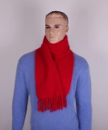 Langhaar angora schal - angora, schal,