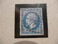 FRANKREICH - Kaiserreich Napoleon III 20 C blau geschnitten-gestempelt