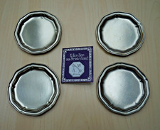 Zinnuntersetzer 4 Stck  Durchmeesser 10 cm  Edles Zinn  August Weygang 97% Zinn