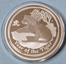 Australien  Lunar II  Year of the TIGER  2010  2 Dollars  2 Oz.  Silber  PROOF