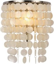 Weiße Capiz Shell Lampe