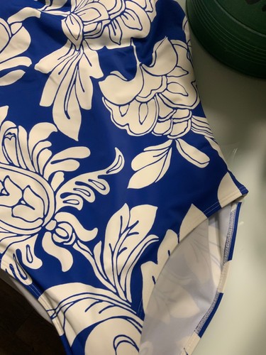 Boden badeanzug weiß blau - boden, gr
