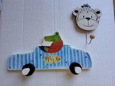 2 Stück Kinder Garderoben Wandhaken Haken Ikea Fabler Krokodil Auto und Bärchen