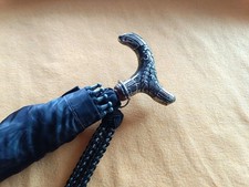 Antiker Sonnenschirm Regenschirm der Griff ist aus 800er Silber