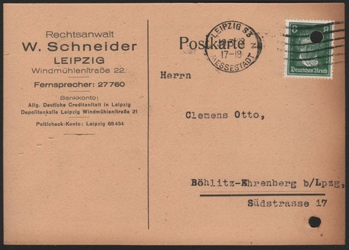Leipzig postkarte 1928 - leipzig,,