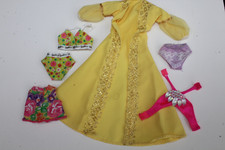 BARBIE KLEIDUNG -319- VINTAGE MANTEL NEGLIGEE MORGENMANTEL BIKINI SLIP TOP RAR