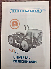 Original UNIRAG universal Diesel Kleinraupe Prospekt - Traktor Verkaufsprospekt