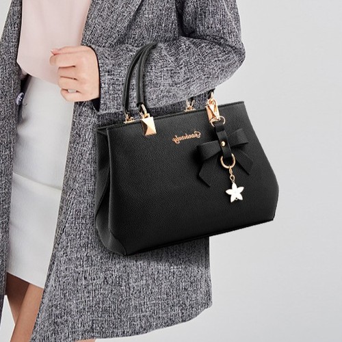 Damen handtasche mit schleife - handtasche,