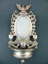 Empire Weihwasserbecken Italien um 1810 in 800er Silber vergoldet