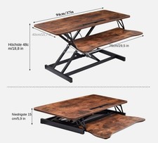 Sitz-Steh-Schreibtisch Schreibtischaufsatz Stehpult Schreibtisch