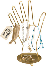 Schmuckhalter Hand Gold Metall