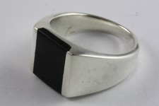 MASSIVER HERRENRING ONYX