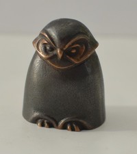 Vintage Bronze Eule Skulptur