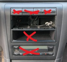 Skoda Oczavia 1U Blende MIttelkonsole um Radio Abdeckung 1U1863399B schwarz