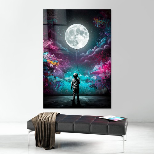 Banksy kind mit dem mond - mit, mond,