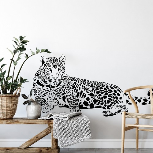 Wandtattoo leopard großes - wandtattoo, –