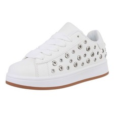 Damen low top sneaker mit - sneaker,