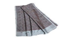 Blaues Kleid indisch Vintage bestickt Kleid Damen Wickel Braut Sari Material ...