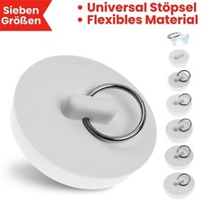 Abflussstöpsel Set mit vielen Größen Stöpsel Ventil Ablauf in Küche Bad Stopfen