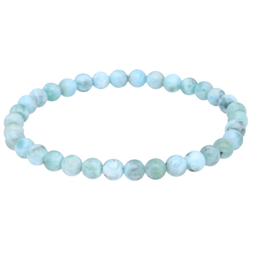 Larimar kugelarmband 6mm - kugelarmband, |