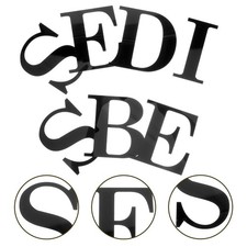  1 Satz PVC Black Capital