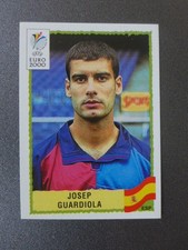 Panini EURO 2000 Belgien / Niederlande -ESPANA Nr. 200 JOSEP GUARDIOLA- blau