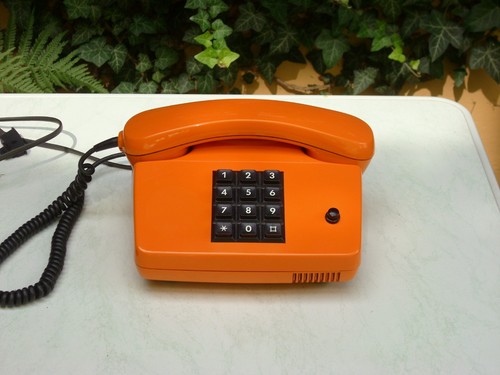 Telefon post orange - orange, 70er