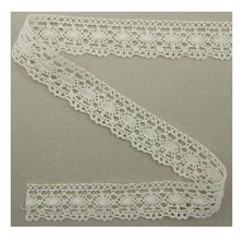Baumwoll spitze, 32mm breit, creme, Spitze, nähen, Meterware, 1 Meter