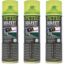 3x 500 ml PETEC SEILFETT SPRAY