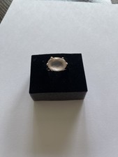 Rosenquarz  Damenring 925er Silber