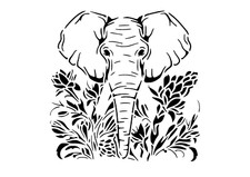 Schablone " Elefant mit