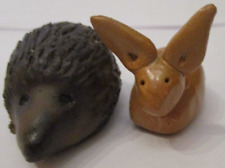 Hase u Igel, Figuren, Deko, Ton,Keramik,Handarbeit,Natur