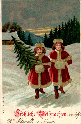 Weihnachten fröhliche - ak,