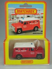 69-C Armored Security Truck Wells Fargo - 50398 Matchbox Superfast