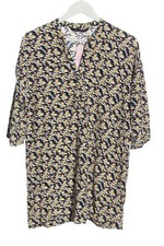 ZARA Minikleid Damen Kleid Gr. DE 38 hellgrau-blassgelb-braun Casual-Look