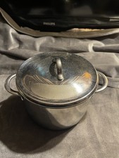 Kochtopf, mit Deckel, ca. 17 cm Durchm., ca. 10 cm Höhe,18/10, gebraucht