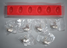 Hübsche Platzkarten - Halter Schwan silberfarben Tischdekoration neu Fach #D4