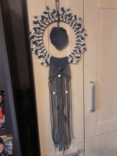 ❤Makramee Wandbehang, ❤Boho, ❤Wanddekoration, ❤Geschenk, ❤grau/natur