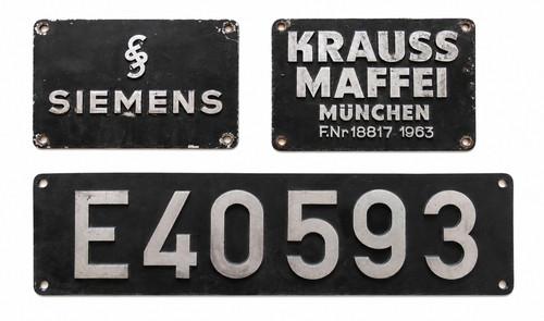 Lokschild 593 - e, +