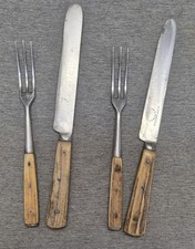 Antikes Besteck Messer & Gabeln Horngriffe JUSTE JUDICATO J & R. Dodge Sheffield