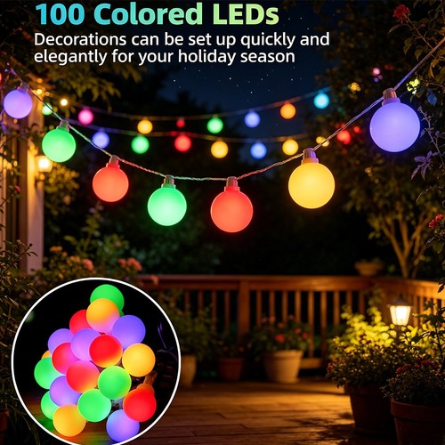 100 led lichterkette kugel - led,