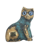 ★ Bronze Figur Katze cat mit