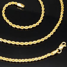 Kordelkette Goldkette Zopfkette 585 14K ECHT GOLD 2mm 45cm NEU Halskette