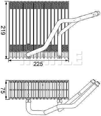 Mahle 000s evaporator - mahle, ae